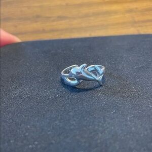 Sterling Silver 925 Dolphin Open Ring